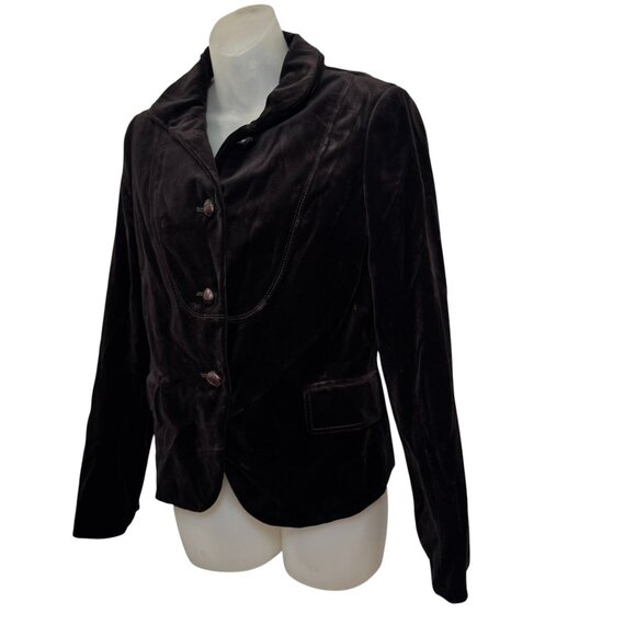 J. Crew 'Bella' Brown Velvet Blazer Women’s Fitted Button Style 85794 Size 8 NWT - Picture 2 of 9